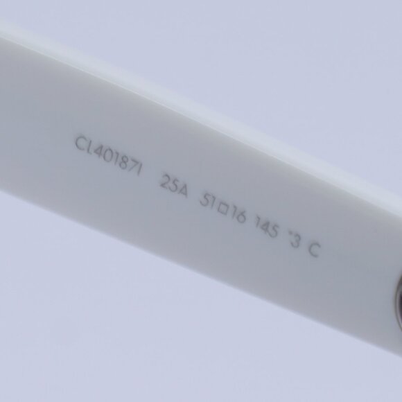 Celine CL40187I 25A Sunglasses White Cat Eye Frame, Grey Lenses - Picture 10 of 12